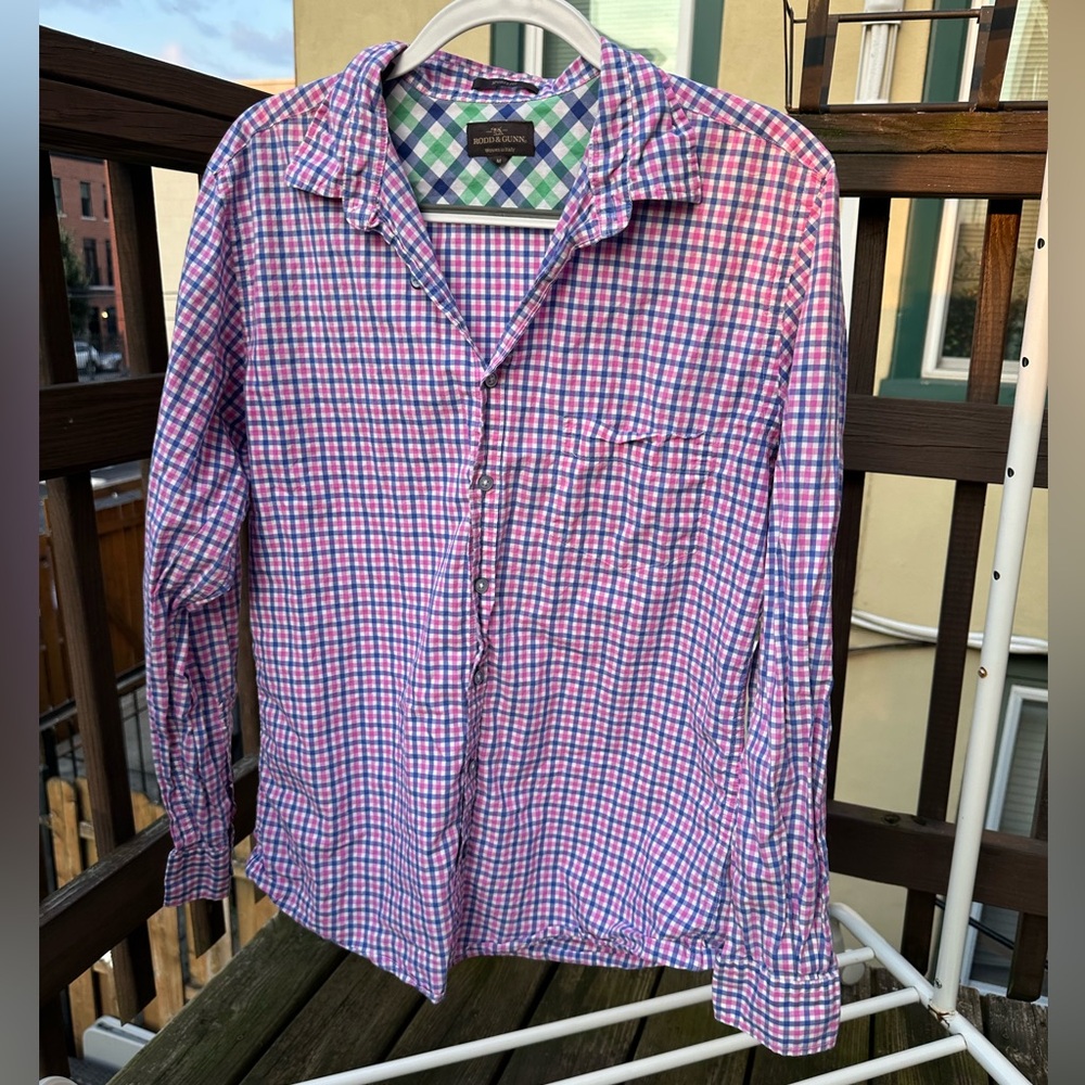 Rodd & Gunn Pink and Blue Checkered Shirt